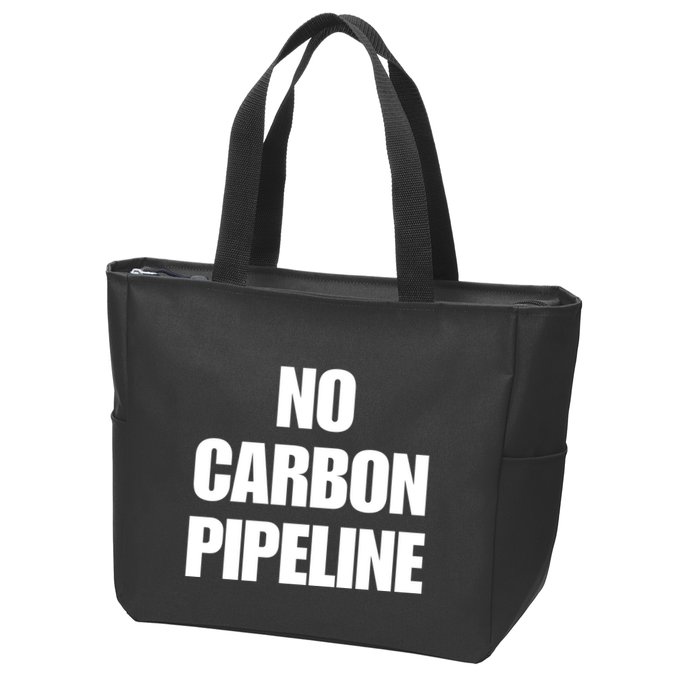 No Carbon Pipeline Zip Tote Bag