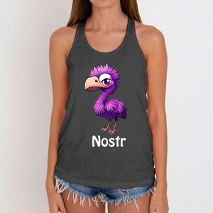 Nostr Cool Purple Ostrich Women's Knotted Racerback Tank