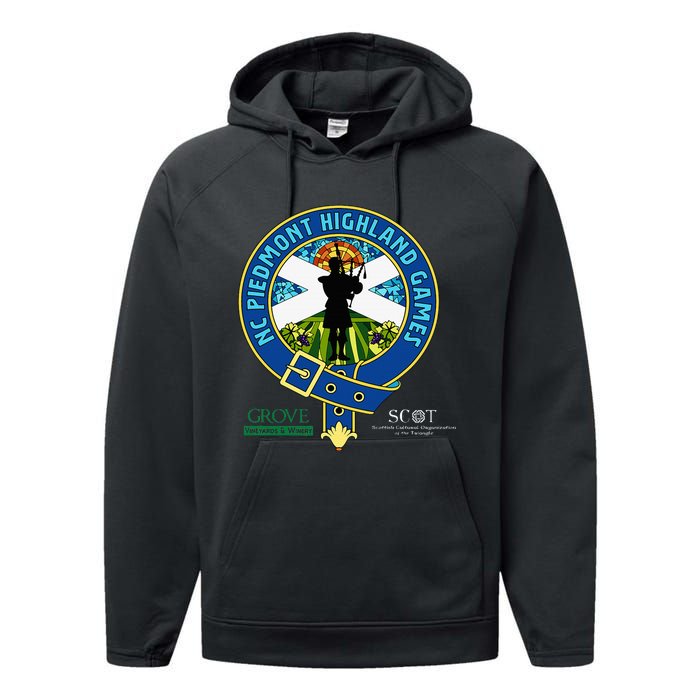 North Carolina Piedmont Highland Games Piper Edition Performance Fleece Hoodie