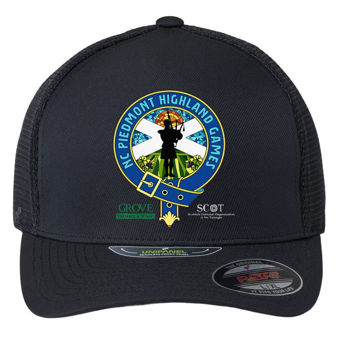 North Carolina Piedmont Highland Games Piper Edition Flexfit Unipanel Trucker Cap