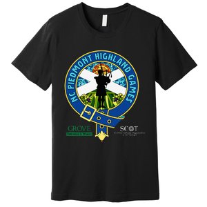 North Carolina Piedmont Highland Games Piper Edition Premium T-Shirt