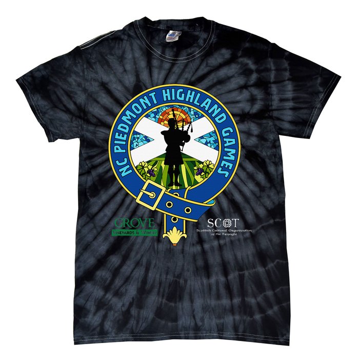 North Carolina Piedmont Highland Games Piper Edition Tie-Dye T-Shirt