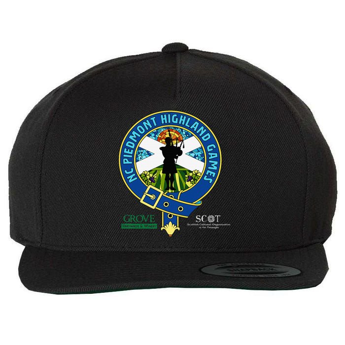 North Carolina Piedmont Highland Games Piper Edition Wool Snapback Cap