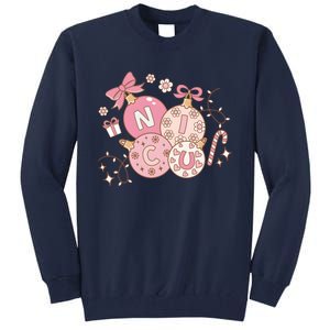 Nicu Christmas Pink Intensive Care Unit Nurse Christmas Tall Sweatshirt