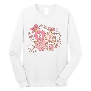 Nicu Christmas Pink Intensive Care Unit Nurse Christmas Long Sleeve Shirt