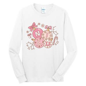 Nicu Christmas Pink Intensive Care Unit Nurse Christmas Tall Long Sleeve T-Shirt