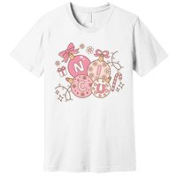 Nicu Christmas Pink Intensive Care Unit Nurse Christmas Premium T-Shirt