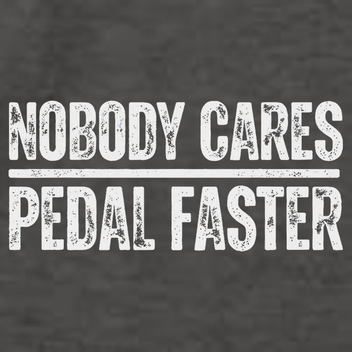 Nobody Cares Pedal Faster Cool Cycling Humor Vector Backpack