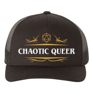 Nerdy Chaotic Queer Lgbt Pride Polyhedral D20 Dice Yupoong Adult 5-Panel Trucker Hat