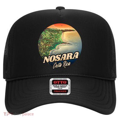 Nosara Costa Rica Touristic High Crown Mesh Back Trucker Hat
