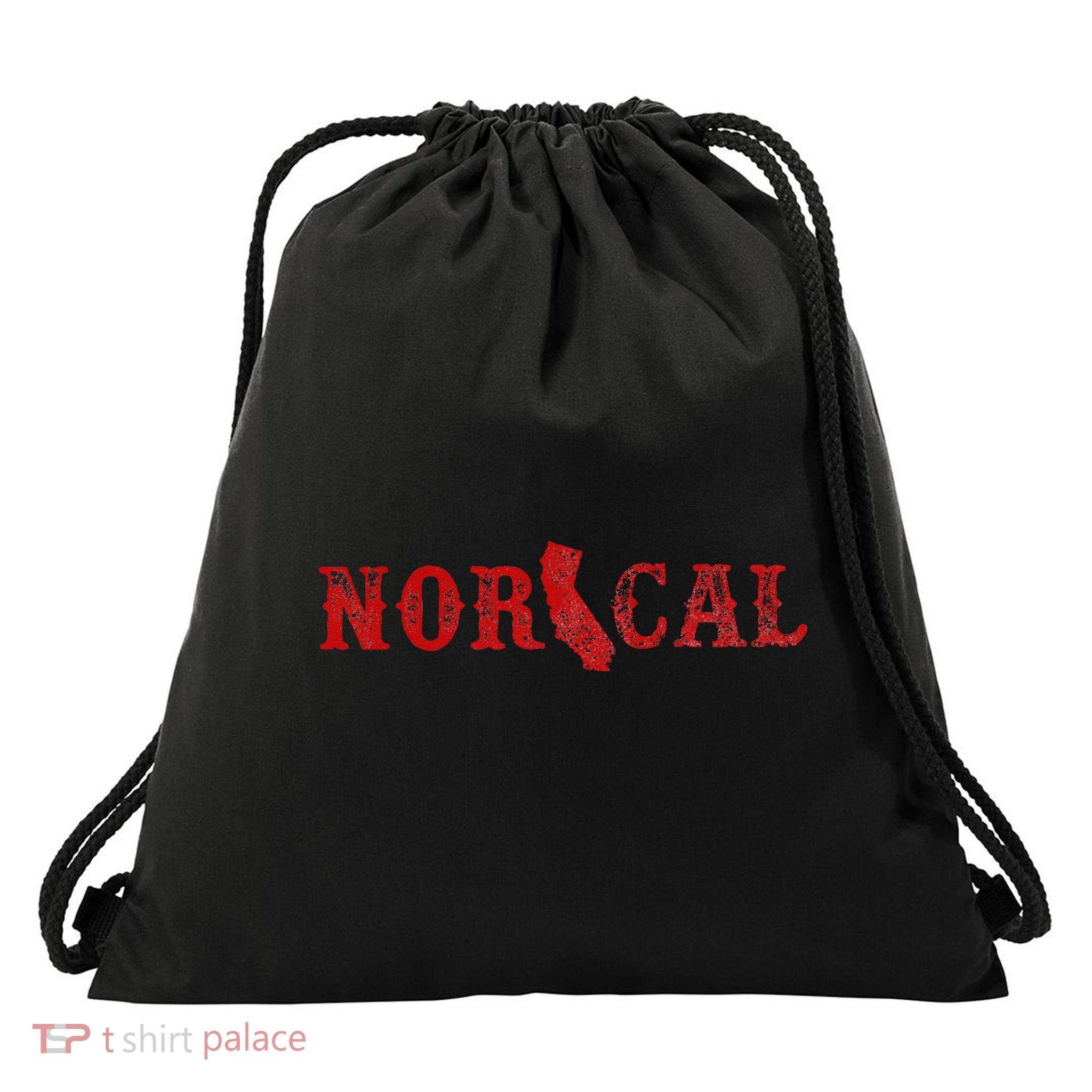 NOR CAL Retro Style California Drawstring Bag