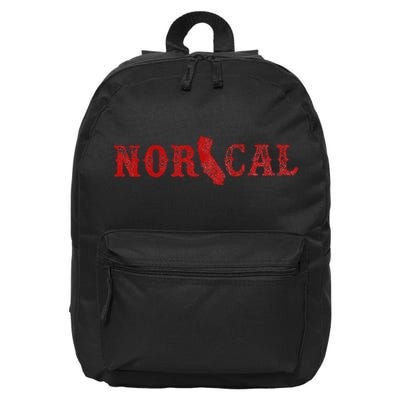 NOR CAL Retro Style California 16 in Basic Backpack