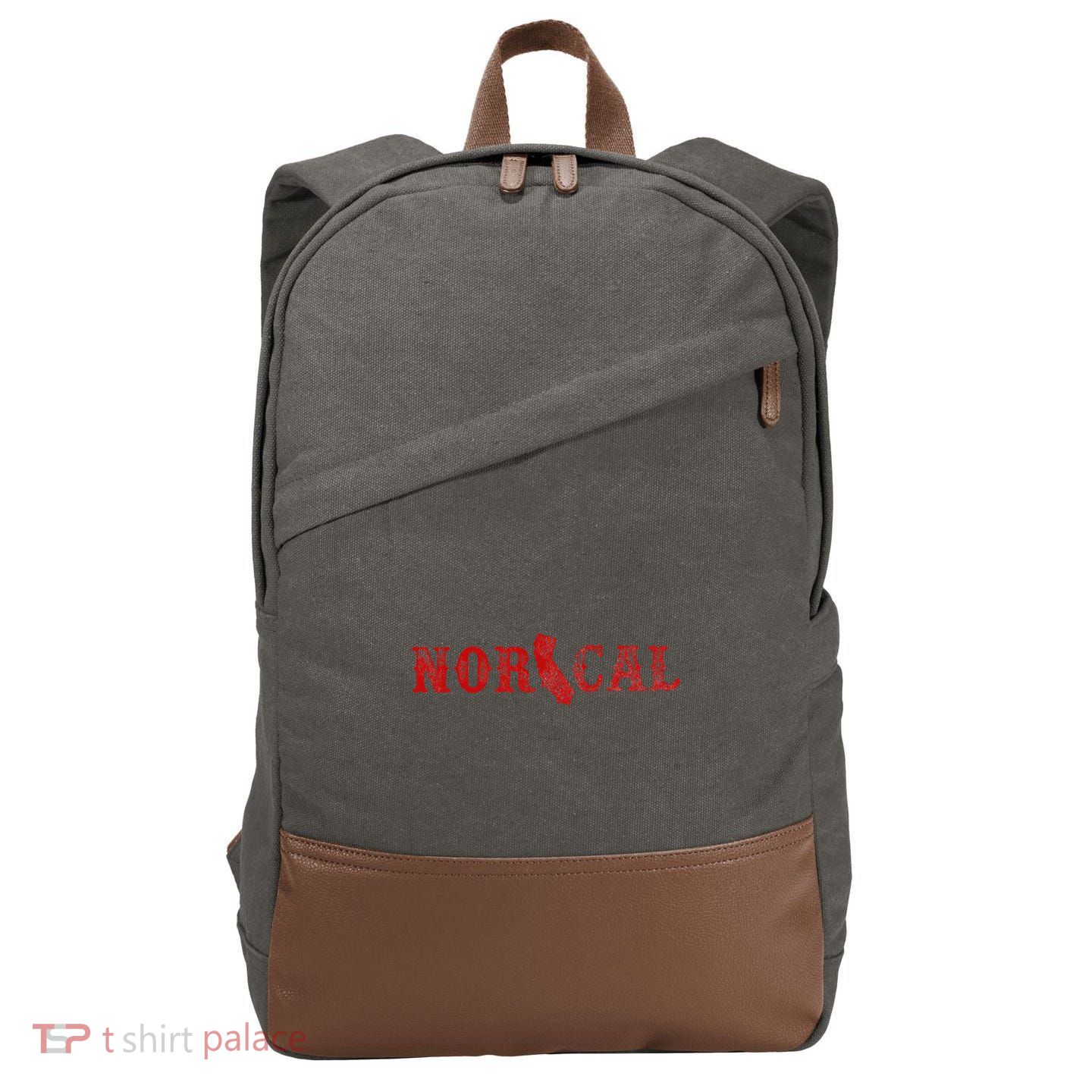 NOR CAL Retro Style California Cotton Canvas Backpack