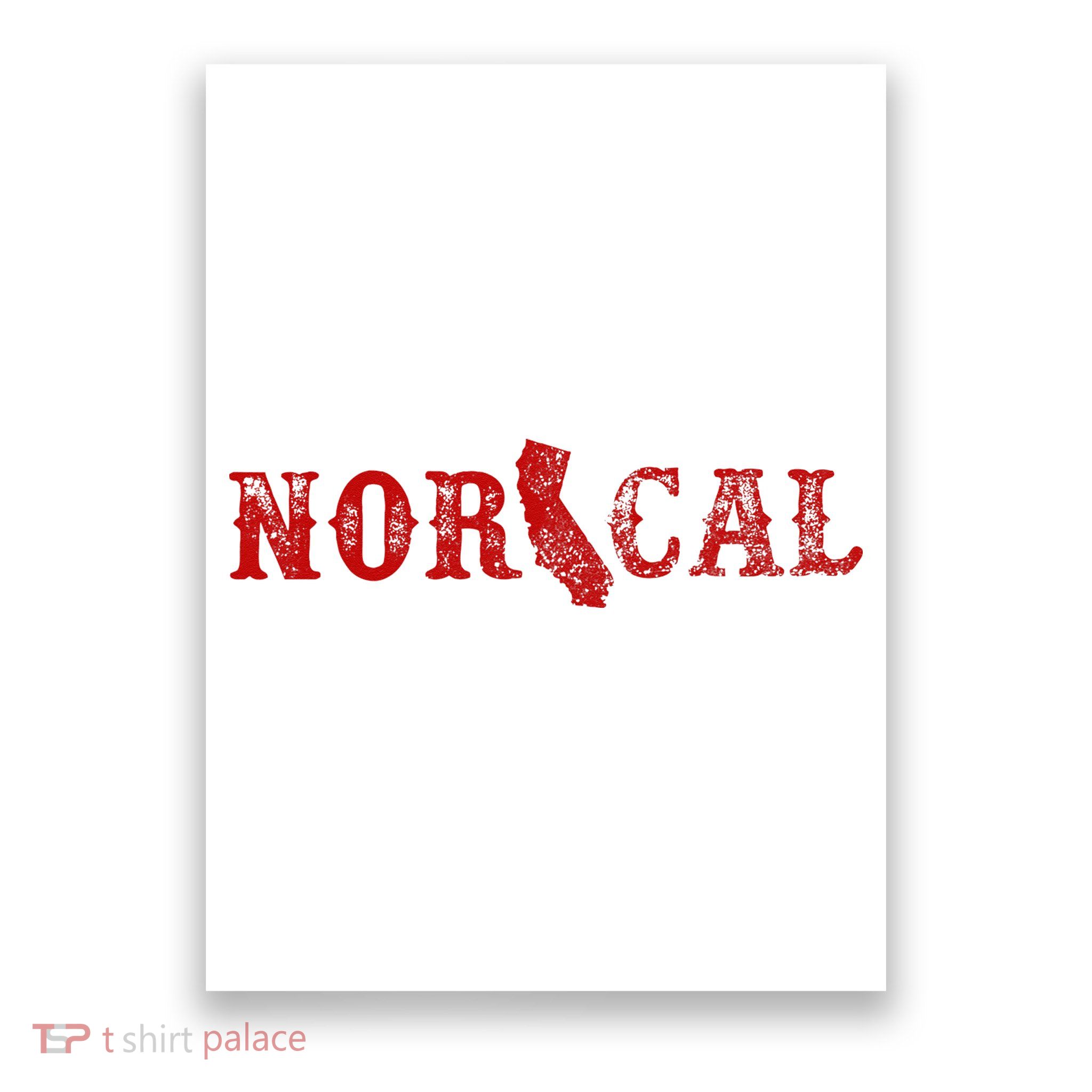NOR CAL Retro Style California Poster