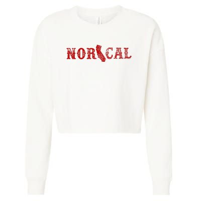 NOR CAL Retro Style California Cropped Pullover Crew