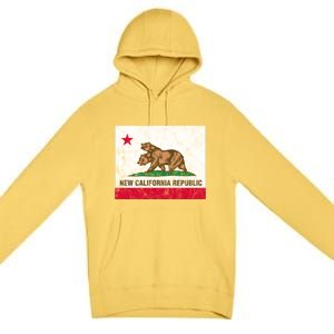 New California Republic Ncr Flag State Distressed Premium Pullover Hoodie