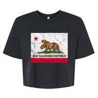 New California Republic Ncr Flag State Distressed Bella+Canvas Jersey Crop Tee