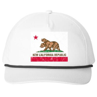 New California Republic Ncr Flag State Distressed Snapback Five-Panel Rope Hat