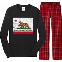 New California Republic Ncr Flag State Distressed Long Sleeve Pajama Set