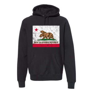 New California Republic Ncr Flag State Distressed Premium Hoodie