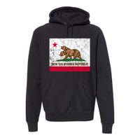 New California Republic Ncr Flag State Distressed Premium Hoodie