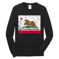 New California Republic Ncr Flag State Distressed Tall Long Sleeve T-Shirt