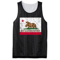 New California Republic Ncr Flag State Distressed Mesh Reversible Basketball Jersey Tank