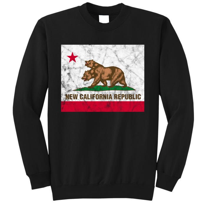 New California Republic Ncr Flag State Distressed Tall Sweatshirt