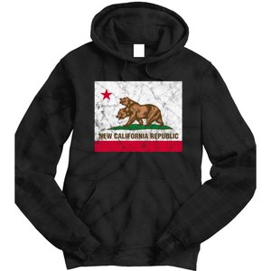 New California Republic Ncr Flag State Distressed Tie Dye Hoodie