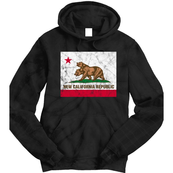 New California Republic Ncr Flag State Distressed Tie Dye Hoodie