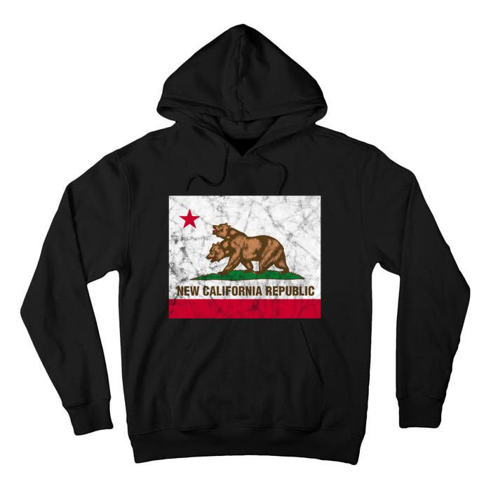 New California Republic Ncr Flag State Distressed Tall Hoodie