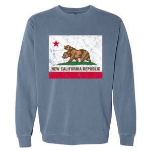 New California Republic Ncr Flag State Distressed Garment-Dyed Sweatshirt