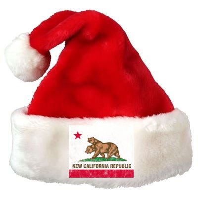 New California Republic Ncr Flag State Distressed Premium Christmas Santa Hat