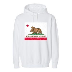 New California Republic Ncr Flag State Distressed Garment-Dyed Fleece Hoodie