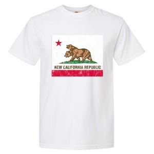 New California Republic Ncr Flag State Distressed Garment-Dyed Heavyweight T-Shirt