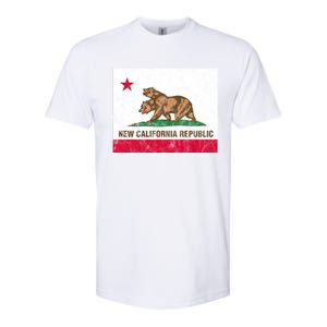 New California Republic Ncr Flag State Distressed Softstyle CVC T-Shirt