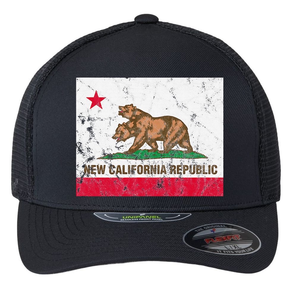 New California Republic Ncr Flag State Flexfit Unipanel Trucker Cap