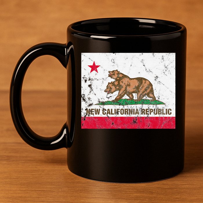 New California Republic Ncr Flag State 11oz C Handle Ceramic Mug