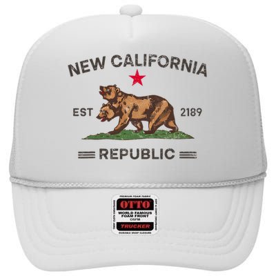 New California Republic High Crown Mesh Back Trucker Hat