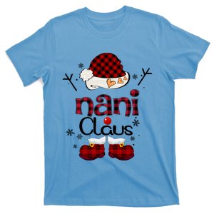 Nani Claus Red Plaid Grandma Gift T-Shirt