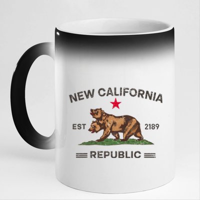 New California Republic Ncr 11oz Black Color Changing Mug