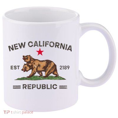 New California Republic Ncr 11oz C Handle Ceramic Mug