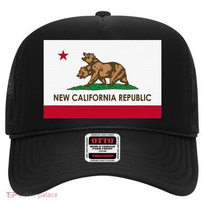 New California Republic High Crown Mesh Back Trucker Hat
