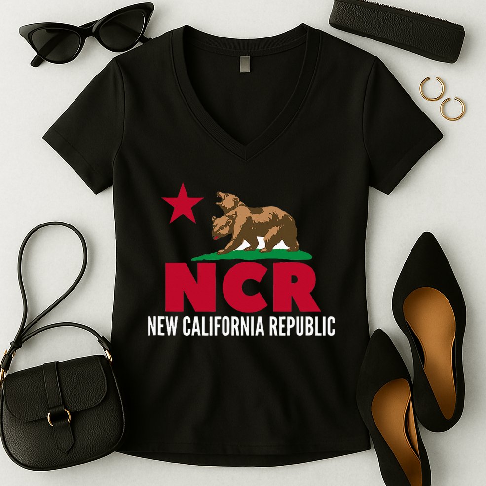 New California Republic NCR Liberty Women's V-Neck T-Shirt