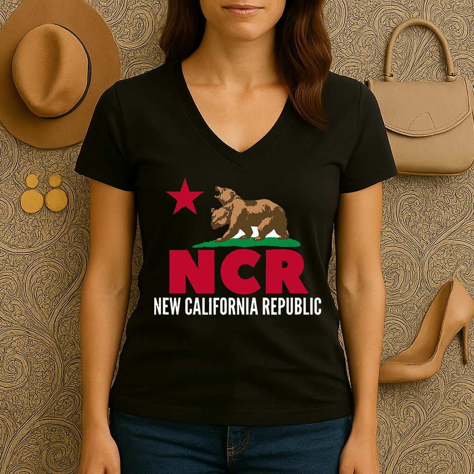 New California Republic NCR Liberty Women's V-Neck T-Shirt