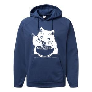 Noodle Cat Ramen Cat Performance Fleece Hoodie