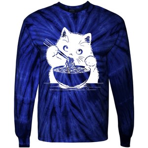 Noodle Cat Ramen Cat Tie-Dye Long Sleeve Shirt