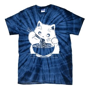 Noodle Cat Ramen Cat Tie-Dye T-Shirt