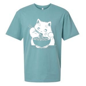 Noodle Cat Ramen Cat Sueded Cloud Jersey T-Shirt