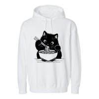 Noodle Cat Ramen Cat Garment-Dyed Fleece Hoodie